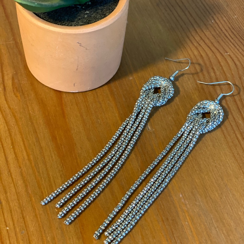Silver rope necklace